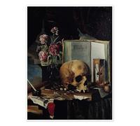 Vanitas Poster de Simon Renard de Saint-André 13 x 18 cm Noir Tableaux Décoration murale