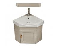 Vanité d'angle flottante pour salle de bain, design mural pour petits espaces, étagères ouvertes, structure au-dessus du comptoir, idéale pour salle de bain et vestiaire