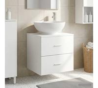 vidaXL Vanité de lavabo Mural Chêne Artisanal 49,5 x 44,5 x 66,5 cm, Rangement Moderne pour Salle de Bain, Meuble en Bois, Solution lavabo Qui optimise l'espace, Style Mural pour l'organisation