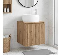 vidaXL Vanité murale Blanc 49,5 x 44,5 x 66 cm Bois d'ingénierie Design minimaliste