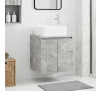Vanité de lavabo mural Montage mural Bois d'ingénierie Vasque Évier vidaXL vidaX