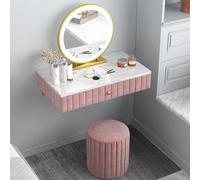 Vanité de maquillage flottante avec tiroirs,Table de maquillage murale | Bureau flottant mural d'angle, hauteur de montage flexible et accès dégagé au sol, coiffeuse for petit espace