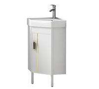 Vanité de salle de bain moderne avec lavabo - Vanité flottante - Vanités de salle de bain avec robinet d'armoire de rangement et drain pour petit espace