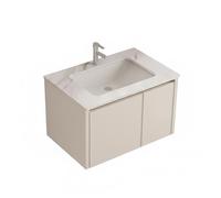 Vanité flottante avec lavabo et robinet intégrés, design moderne pour salle de bain, cuisine et espaces de salon