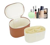 Vanity Case - PU | Trousse de toilette avec compartiments amovibles | Trousse de maquillage avec poignées et fermetures éclair | Organiseur portable élégant pour le rangement de cosmétiques de voyage