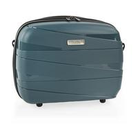 JASLEN - Vanity Case Rigide - Trousse de Toilette Femme Voyage - Trousse de Toilette Grande Capacité Légère et Résistante, Bleu métallique