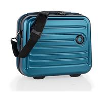 JASLEN - Vanity Case Rigide - Trousse de Toilette Femme Voyage - Trousse de Toilette Grande Capacité Légère et Résistante, Bleu