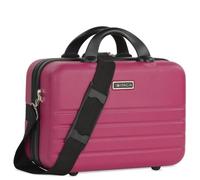 ITACA - Vanity Case Rigide. Trousse de Toilette Femme/Homme pour Voyage avec bandoulière réglable et Amovible. Trousse de Toilette à Grande capacité légère, Fraise