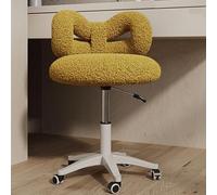 Vanity Chair with Back Vanity Makeup Chair on Wheels with Adjustable Height for Elegant Home Office for Teenage Women(B-One Size)