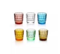 VANITY Ensemble de 6 Verres shot 66 ml en verre de couleur GUZZINI