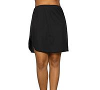 Vanity Fair Demi-Slip en Nylon 11760 Jupon, Fente Simple - 50,8 cm de Long - Noir, M Femme