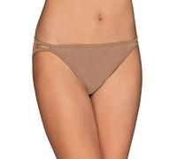 Vanity Fair Culotte de Bikini Illumination pour Femme, Stretch Soyeux et Bordure en Satin, Totalement bronzé, 34