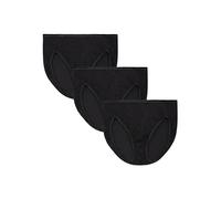 Vanity Fair Culotte Illumination Hi Cut 13108 pour Femme, Lot de 3 - Noir Minuit, 7