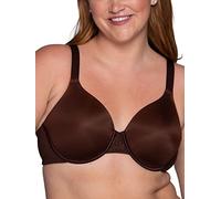 Vanity Fair Full Figure Beauty Back Smoothing Bra, 4 Way Stretch Fabric, Lightly Lined Cups Up to H Soutien-Gorge, Opaque, Armature : Cappuccino, 95D Femme