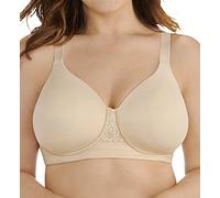 Vanity Fair Full Figure Beauty Back Smoothing Bra, 4 Way Stretch Fabric, Lightly Lined Cups Up to H Soutien-Gorge, Opaque, sans Fil-Beige, 36DD Femme