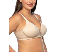 Vanity Fair Full Figure Beauty Back Smoothing Bra, 4 Way Stretch Fabric, Lightly Lined Cups Up to H Soutien-Gorge, Opaque, sans Fil-Beige, 36DD Femme