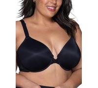 Vanity Fair Full Figure Front Closure Bra, Beauty Back Smoothing, Lightly Lined Cups Up to DDD Soutien-Gorge, Opaque, Noir, 90C Femme