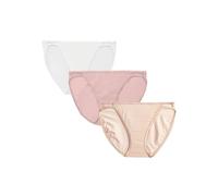 Vanity Fair Illumination 18108 String Bikini Culotte sous-vêtement de Style, Lot de 3-Blanc/Quartz/Beige, 38 Femme
