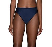 Vanity Fair Illumination Hi Cut Panties, Silky Stretch & Satin Trim Slips, Bleu Marine fantôme, L Femme