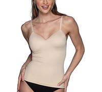 Vanity Fair Shaping Cami with Built in Bra, Tummy Control Shapewear Camisole Tops for Women, Damask Neutral, 2X-Large
