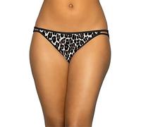 Vanity Fair Illumination String Bikini Panties, Silky Stretch & Satin Trim sous-vêtement de Style, Imprimé léopard Moderne, L Femme