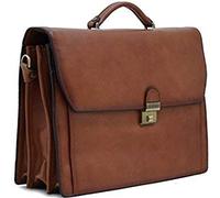 Vanity - Katana - Cartable 3 Soufflets Cuir de Vachette - Marron