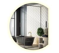 Vanity Miroir Suspendu 70x80 Cm Lumineux avec Lumière Neutre, Montage Mural avec Bords Découpés Minimaliste - Élément Décoratif Mural pour Entrée, Verrière ou Salon Moderne