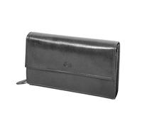 Vanity - Portefeuille, Porte CHEQUIER, Porte Cartes, KATANA, Cuir Vachette Collet (Noir)