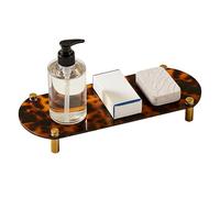 Vanity Tray - Acrylic, 11x4.3x1.37in Sink Tray Stylish Organizer | Durable Decorative Countertop, Tortoiseshell Bathroom Trays for Bathroom, Bedroom, Entryway, Home, Gifting