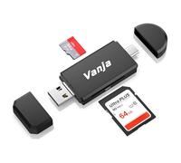 Vanja Lecteur de Cartes SD/Micro SD, USB C Lecteur de Carte mémoire et Micro USB pour SDXC, SDHC, SD, MMC, RS-MMC, Micro SDXC, Micro SD, Carte Micro SDHC et UHS-I