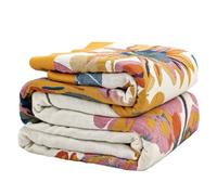 VANJOROY Couverture de canapé 100 % coton bio pour grand lit, douce et chaude pour la peau, style bohème, réversible, pour canapé 2 ou 3 places, fauteuil, canapé et couvre-lit, 230 x 250 cm, beige
