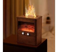 Vankarr 3L Diffuseur Huiles Essentielles Flamme avec Cheminée LED Diffuseur de Parfum Electrique Humidificateur Ultrasonique Diffuseur Aromathérapie pour la Maison, Yoga