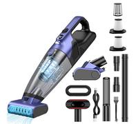 Vankarr Aspirateur Voiture Puissant 17000Pa Mini Aspirateur à Main sans Fil Rechargeable avec Filtre HEPA USB Aspirateur de Table, Aspirateur Poil de Chien pour Maison Voiture