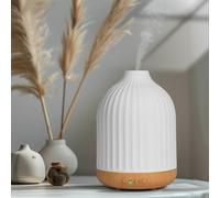 Vankarr Diffuseur Huiles Essentielles en Céramique 250ML, Diffuseur de Parfum Electrique Humidificateur Ultrasonique Diffuseur Aromathérapie pour la Maison, Yoga (Blanc 250 ML)