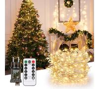 Vankarr Guirlande Lumineuse Sapin de Noël 20M 400LED Guirlande Sapin de Noel Lumineux Led Exterieure Intérieur 8 Modes Etanche Guirlande Décorative pour Sapin Fête