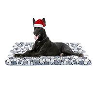 VANKEAN Élégant Tapis de Cage pour Chien réversible, Tapis de Couchage Doux pour Animal de Compagnie Convient pour Les Chiens et Chats de Petite et Grande Taille Lavable en Machine Motif Pierre Grise