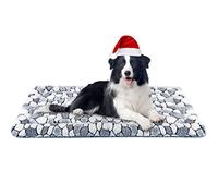 VANKEAN Élégant Tapis de Cage pour Chien réversible, Tapis de Couchage Doux pour Animal de Compagnie Convient pour Les Chiens et Chats de Petite et Grande Taille Lavable en Machine Motif Pierre Grise
