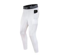 VanKee Pantalon Compression Hommes avec Poches Sport Running Leggings Séchage Rapide Transpiration baser Layer Leggings Basketball Football Yoga Gym