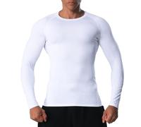 VanKee T-Shirt de Compression Homme Séchage Rapide et respirabilitésport Baselayer Longues Conception en Maille sous Les aisselles pour Basketball Football Fitness