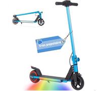 Vankel Trottinette Électrique Enfant 6-14 Ans - Pliable - Vitesse 12km/h - Autonomie 5-8km - Moteur 150W - LED Display - Bleu