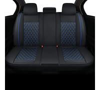 Vankerful Housses pour sièges arrière de Voiture, en Similicuir, modèle Universel adapté pour la Plupart des Voitures, SUV, berlines, Pick-ups et camionnettes, Noir/Bleu