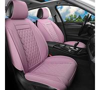 Vankerful Lot de 2 housses pour sièges avant de voiture, en cuir synthétique, modèle universel adapté pour la plupart des voitures, SUV, berlines, pick-ups et camionnettes - Rose