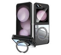 Vanki Coque de protection pour Samsung Galaxy Z Flip 5 5G - Compatible avec Mag-Safe - Avec support Z Flip 5 - Magnétique - Avec anneau de support à 360° - Protection transparente contre les chutes
