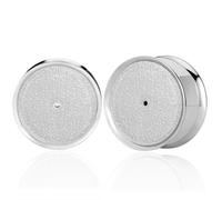 Vankula Ecarteur Oreilles avec trou - Portez vos boucles d’oreilles préférées 1 Paire Single Évasé Plug Tunnel d'oreille en Acier Inoxydable Piercing Expanseur Bijoux 10mm(00G) Argent