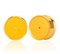 Vankula Ecarteur Oreilles avec trou - Portez vos boucles d’oreilles préférées 1 Paire Single Évasé Plug Tunnel d'oreille en Acier Inoxydable Piercing Expanseur Bijoux 10mm(00G) Or