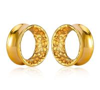 Vankula Ecarteur Oreilles Double flare plug tunnel en Acier Inoxydable lobe d'oreille Piercing Écarter extension Bijoux pour Femmes Hommes 8mm à 25mm
