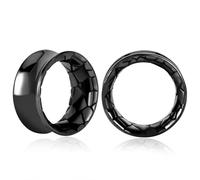 Vankula Ecarteur Oreilles Double flare plug tunnel motif serpent en Acier Inoxydable lobe d'oreille Piercing Écarter extension Bijoux pour Femmes Hommes 8mm(0G) Noir