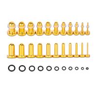 Vankula Kit d'extension tunnel 1-10 mm 0,5 mm dehn simple flared plugs kit d'étirement en acier inoxydable pour oreilles étirés doux pour des étirements frais noir, or, argent, Métal