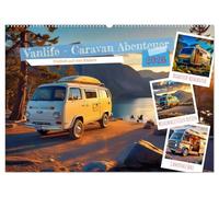 Vanlife - Caravan Abenteuer (Wandkalender 2026 DIN A2 quer), CALVENDO Monatskalender: Entflieh dem Alltag, entdecke die Welt auf eigene Faust und finde dein Zuhause dort, wo die Sonne untergeht.