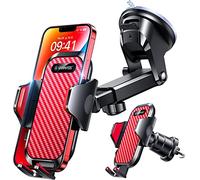 VANMASS Best Support de téléphone de voiture [ventouse et clip améliorés] Support de téléphone portable rotatif universel pour tableau de bord, pare-brise et van - Accessoires automobiles pour iPhone